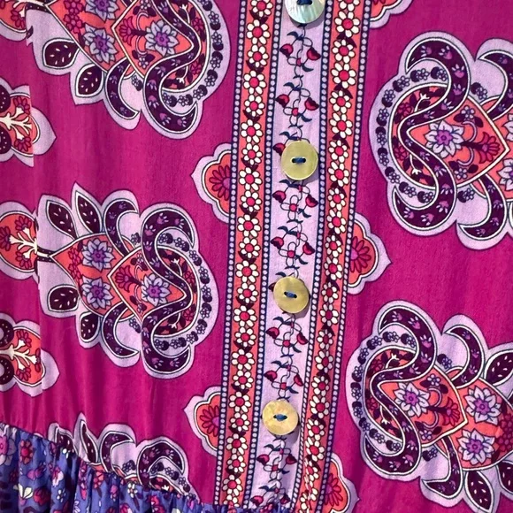 BloomChic Purple and Magenta Floral Maxi Dress - Picture 2 of 11